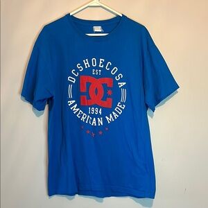DC Shoes Blue Graphic T-Shirt vintage